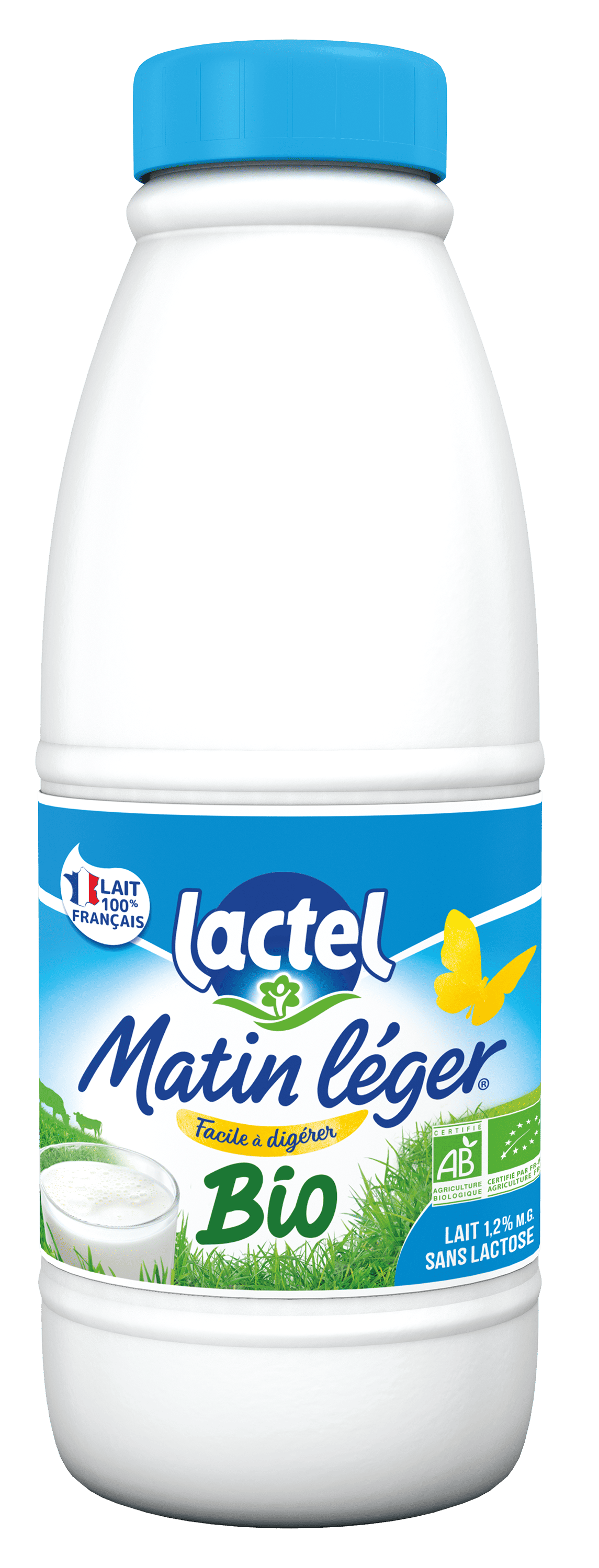 Lactel Matin Léger Bio sans lactose 1,2% matière grasse