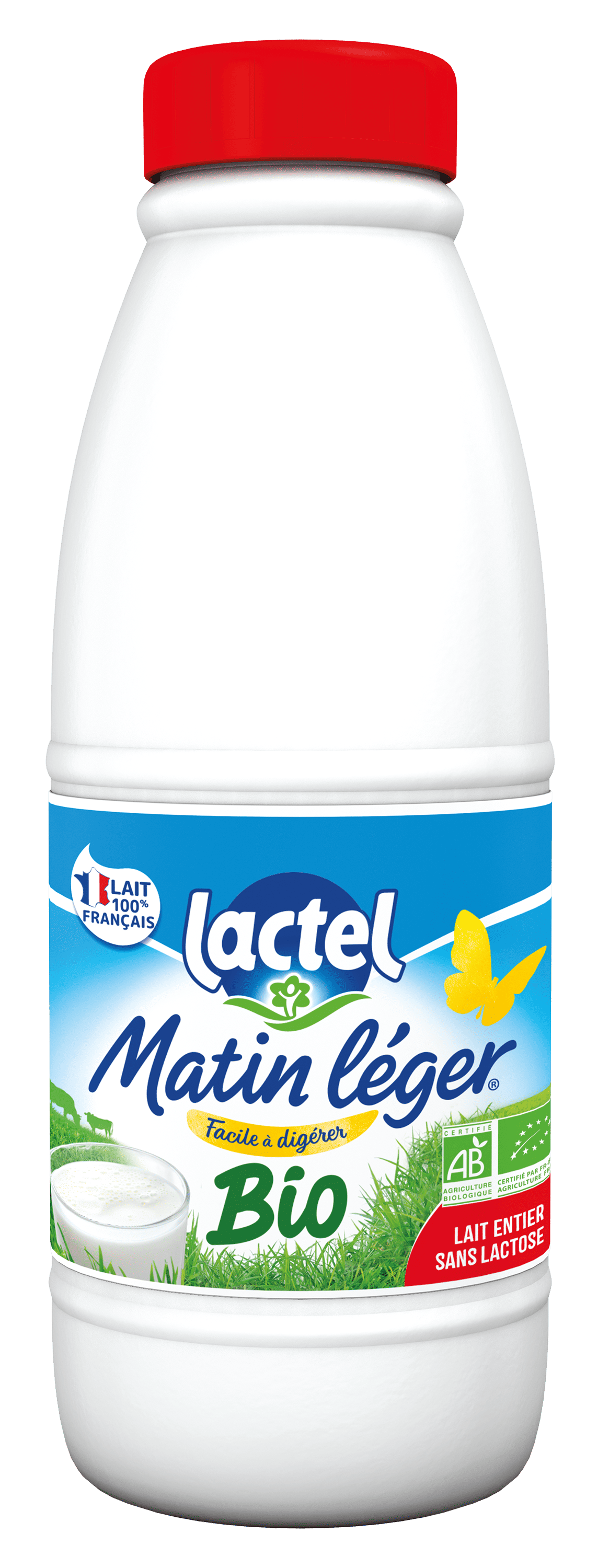 Lactel Matin Léger Bio sans lactose entier